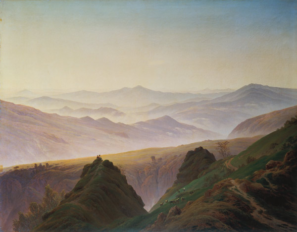 Morning in the Mountains van Caspar David Friedrich