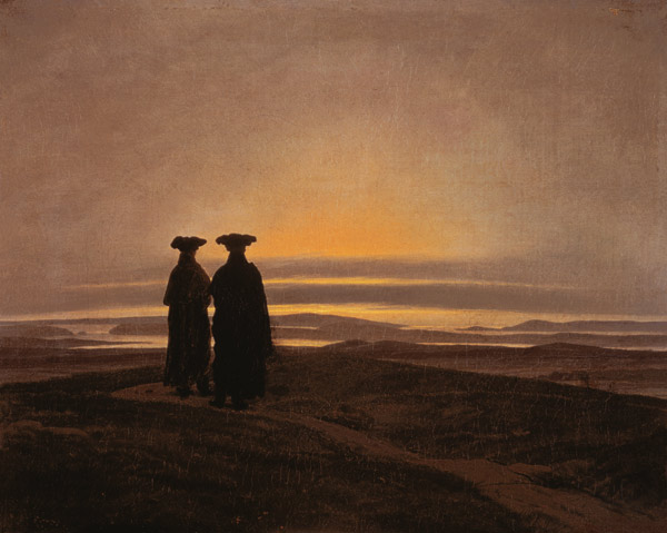 Sunset (Brothers) van Caspar David Friedrich