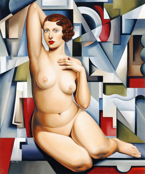 Seated Cubist Nude van Catherine  Abel