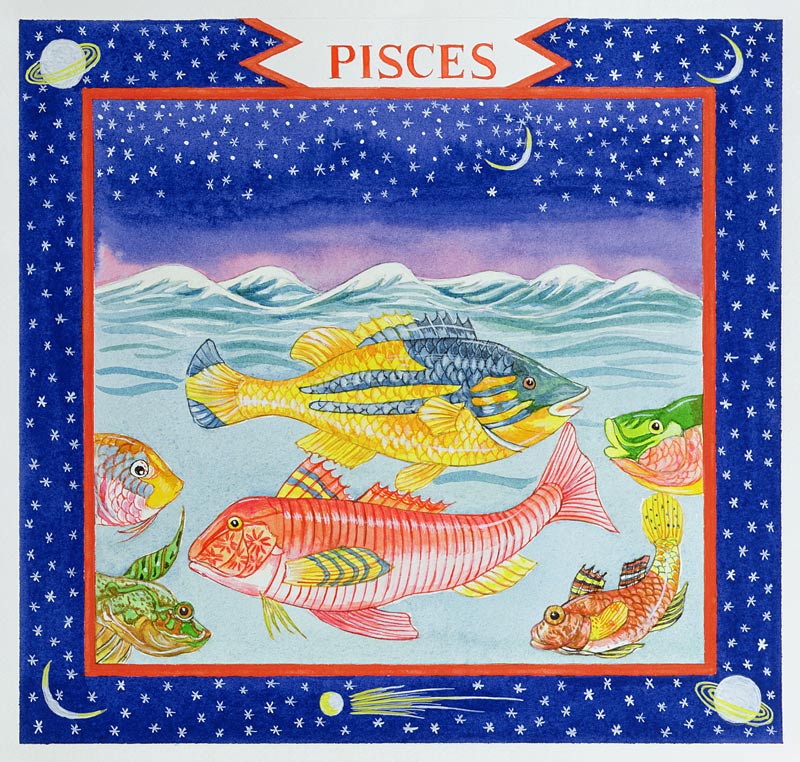 Pisces (w/c on paper)  van Catherine  Bradbury