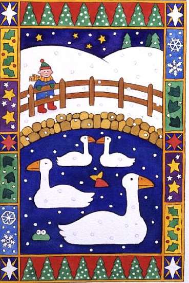 Ducks in the Snow  van Cathy  Baxter