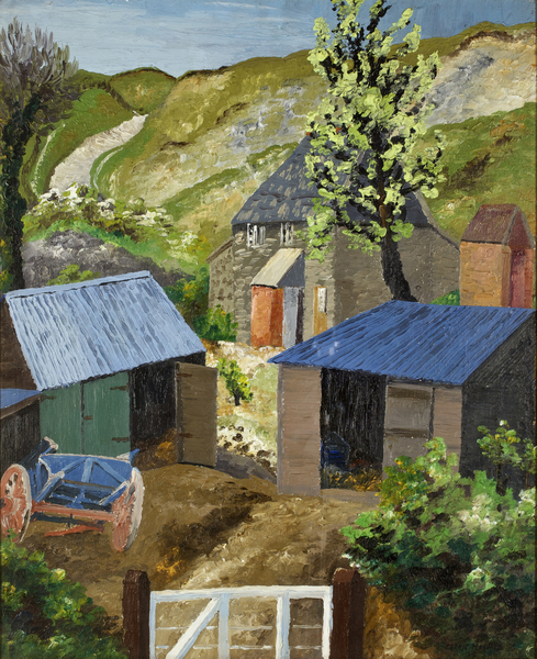 The Farmyard, Dorset van Cedric Morris