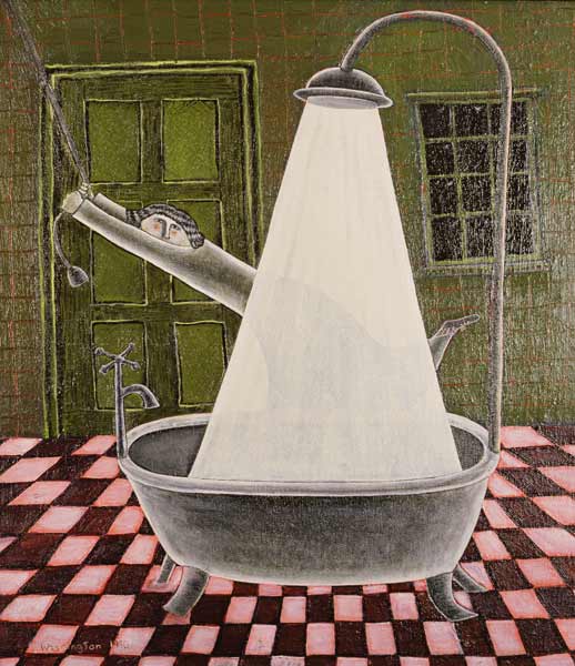 The Shower, 1990 (oil on board)  van Celia  Washington