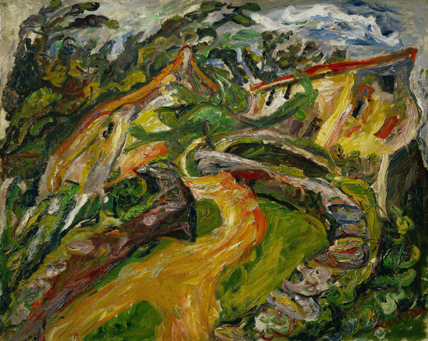 Landscape with ascending road van Chaim Soutine