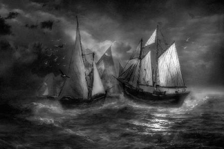 ...ships in stormy waters...