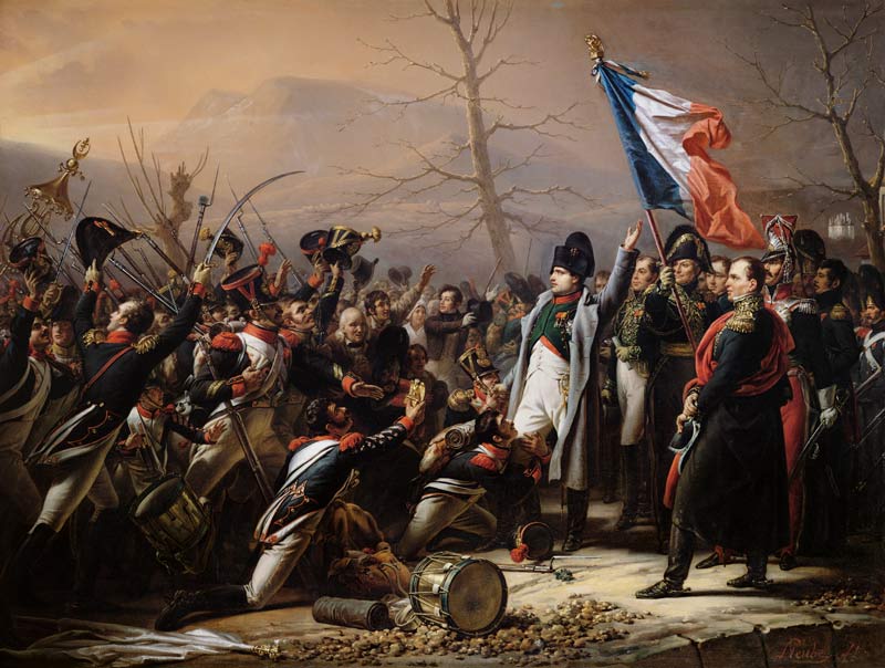 De terugkeer van Napoleon van het eiland Elba in februari 1815. van Charles Baron von Steuben