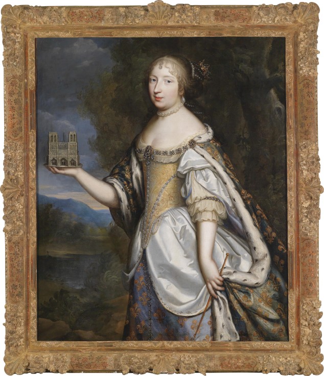 Portrait of Maria Theresa of Spain (1638-1683), Queen consort of France and Navarre van Charles Beaubrun
