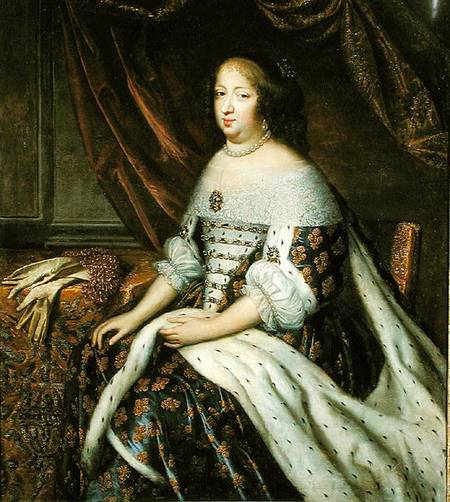 Portrait of Anne of Austria (1601-66) Queen of France van Charles Beaubrun