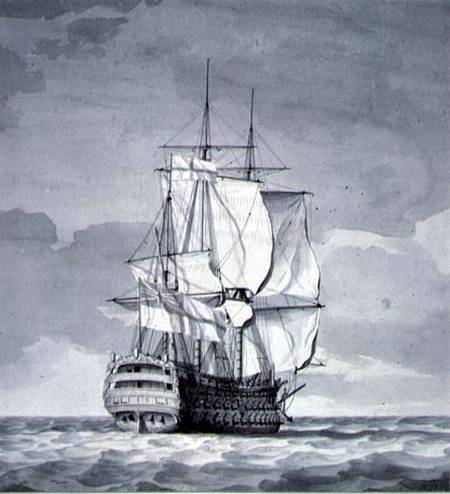 English Line-of-Battle Ship van Charles Brooking