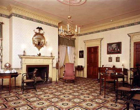 Drawing room at the Harrison Gray Otis House, Boston 1795, Probably designed van Charles  Bulfinch