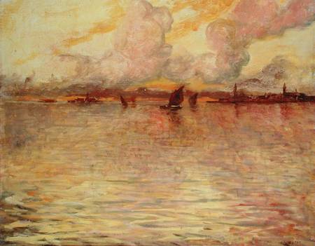 Seascape with Distant View of Venice van Charles Cottet