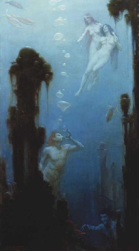 Märchenhafte Unterwasserwelt van Charles Courtney Curran