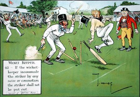Wicket Keeper (42), from 'Laws of Cricket' van Charles Crombie