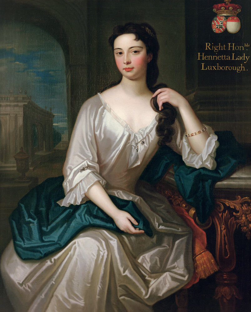 Portrait of Henrietta, daughter of Henry, 1st Viscount St. John, married in 1727 Robert Knight creat van Charles d' Agar