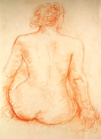 Seated Nude from the Back van Charles Despiau