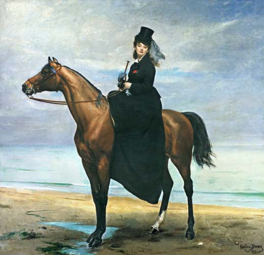 Equestrian Portrait of Mademoiselle Croizette van Charles Durant