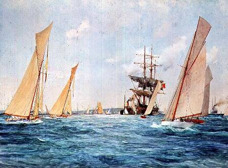 A Yacht Race van Charles Edward Dixon