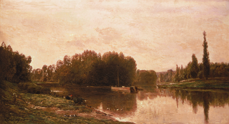 The Confluence of the River Seine and the River Oise van Charles-François Daubigny
