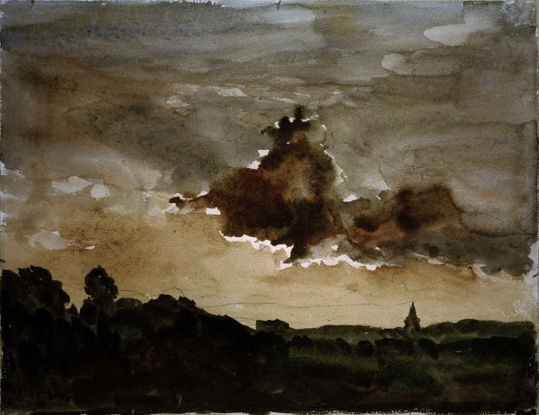 Ch.-F.Daubigny, Sunset van Charles-François Daubigny