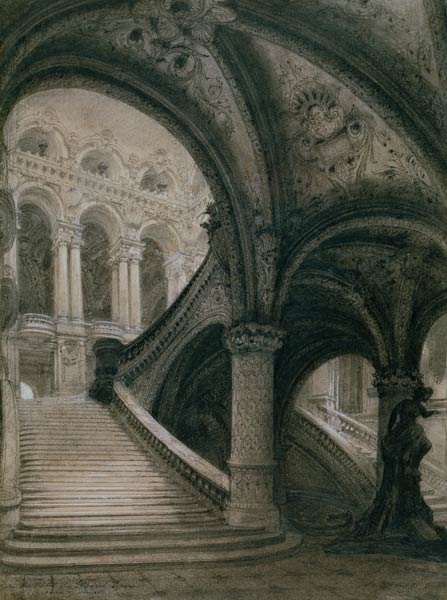 The Staircase of the Paris Opera House van Charles Garnier