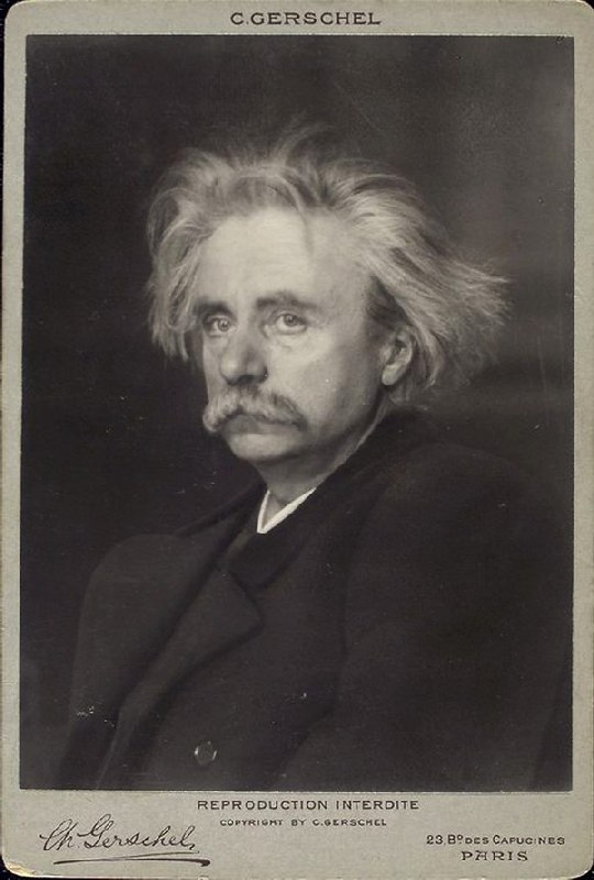 Portrait of Edvard Grieg (1843-1907) van Charles Gerschel
