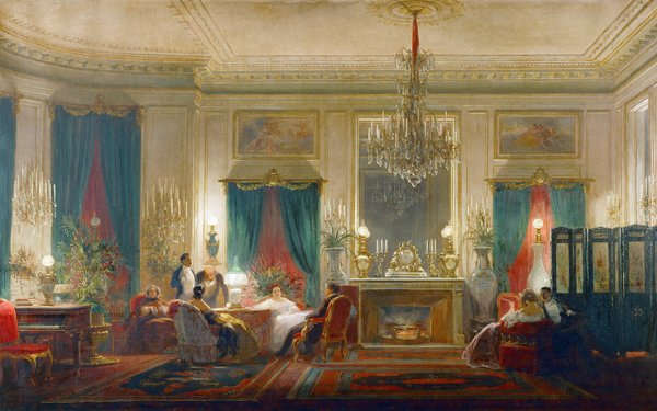 Salon of Princess Mathilde Bonaparte (1820-1904) Rue de Courcelles, Paris van Charles Giraud