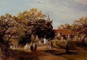 Kirchgang in New-Forest (Brockenhurst) van Charles James Lewis
