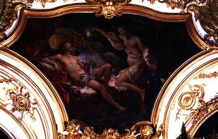 Psyche and Cupid, ceiling panel from the Salon de la Princesse van Charles Joseph Natoire