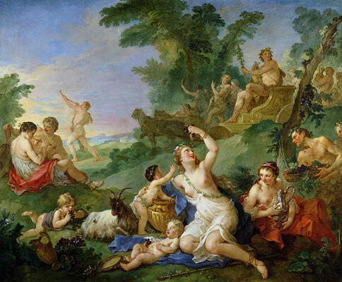 The Triumph of Bacchus (oil on canvas) van Charles Joseph Natoire