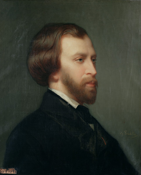 Portrait of Alfred de Musset (1810-57) van Charles Landelle