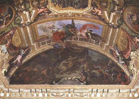 The Alliance of Germany and Spain with Holland, 1672, Ceiling Painting from the Galerie des Glaces van Charles Le Brun