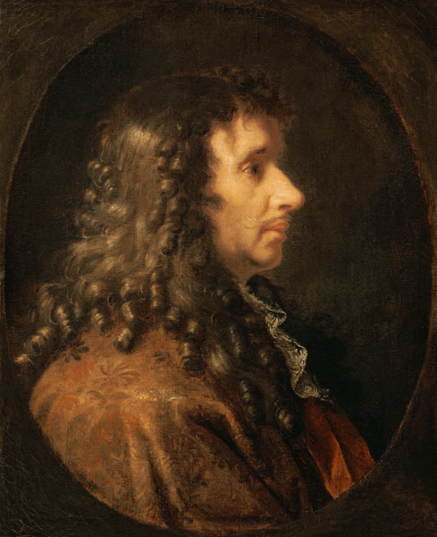 Bildnis des Lustspieldichters Molière (1622-1673) van Charles Le Brun