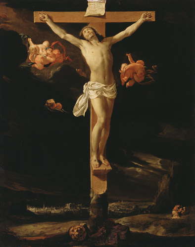 Christus am Kreuz. van Charles Le Brun