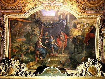 The Decision to Make War on the Dutch in 1671, Ceiling Painting from the Galerie des Glaces van Charles Le Brun