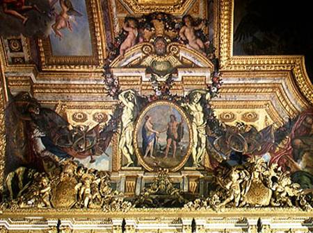 Meeting of the Two Seas, ceiling painting from the Galerie des Glaces van Charles Le Brun