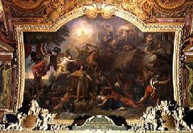 Franche-Comte Conquered for the Second Time, Ceiling Painting from the Galerie des Glaces