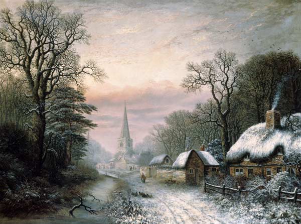 Winter landscape van Charles Leaver