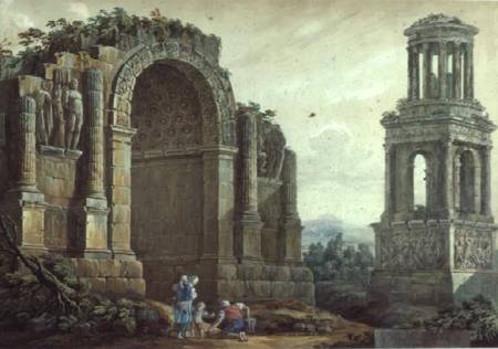 The Triumphal Arch at St.Remy van Charles Louis Clerisseau
