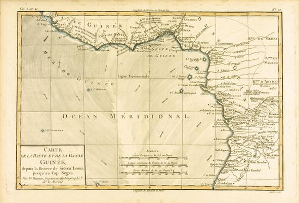 West Africa, from 'Atlas de Toutes les Parties Connues du Globe Terrestre' by Guillaume Raynal (1713 van Charles Marie Rigobert Bonne