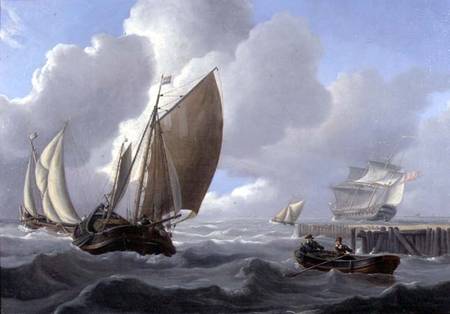 Shipping off the Dutch Coast van Charles Martin Powell