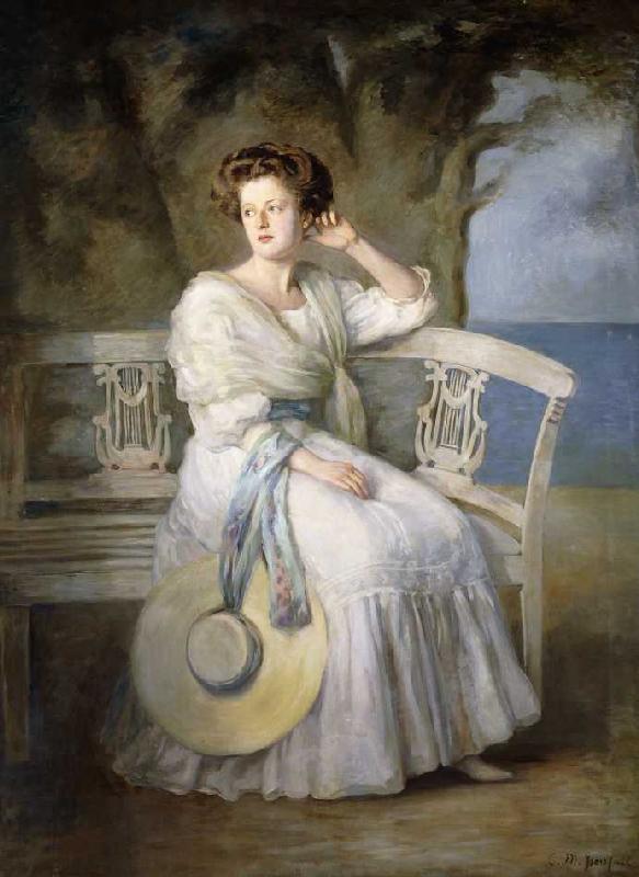 Portrait einer Dame. van Charles Mendelssohn Horsfall