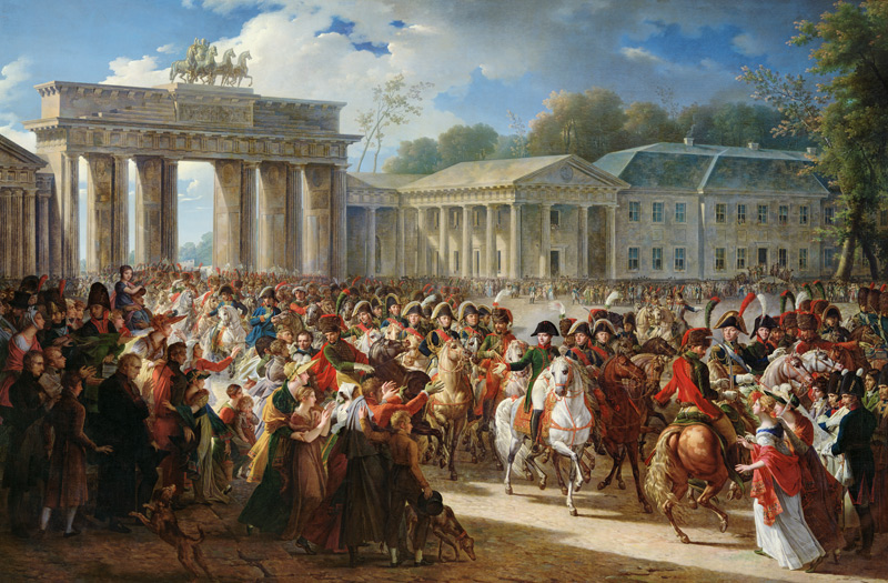 Napoleon in Berlin 1806 van Charles Meynier