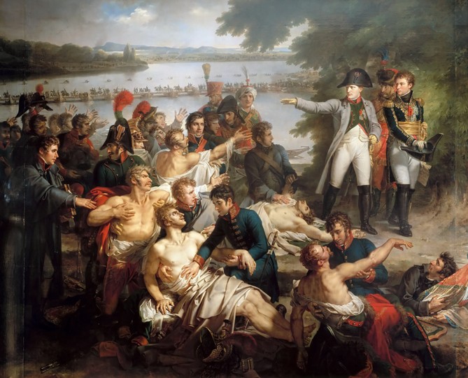The Return of Napoleon to the Island of Lobau after the Battle of Essling, May 23, 1809 van Charles Meynier