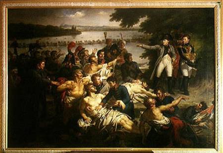 Return of Napoleon (1769-1821) to the Island of Lobau after the Battle of Essling, 23rd May 1809 van Charles Meynier