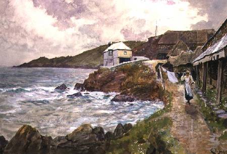 Coast Scene van Charles Napier Hemy