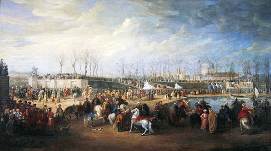 Mehemet Effendi, Turkish ambassador, arrives at the Tuileries on 21st March, 1721, after 1721 van Charles Parrocel