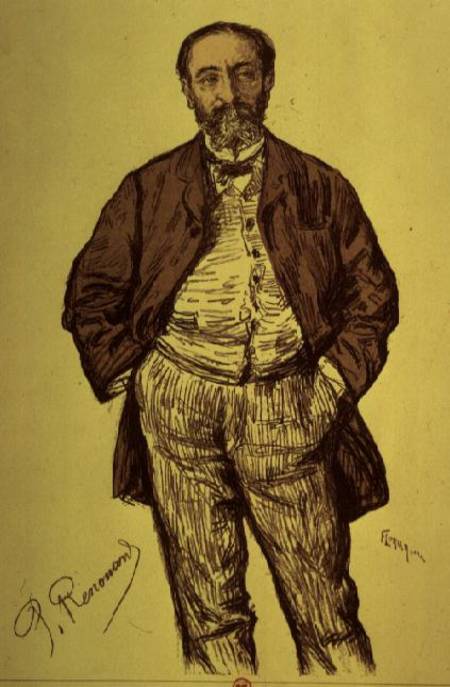 Portrait of Camille Saint-Saens van Charles Paul Renouard