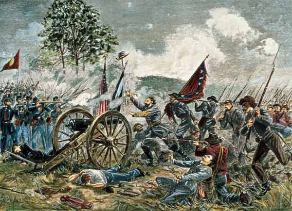 Pickett's Charge Battle of Gettysburg in 1863 van Charles Prosper Sainton