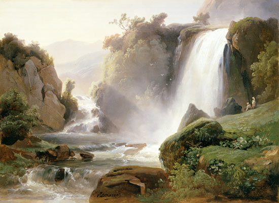 Die Wasserfälle von Tivoli. van Charles Rémond