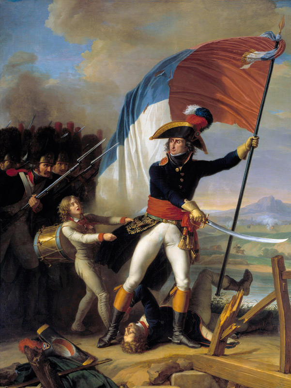 General Augereau at the Pont d'Arcole on November 15, 1796 van Charles Thevenin